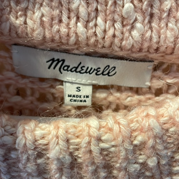 Madewell size small cotton polyester blend sweater size small in light pink - Picture 2 of 4